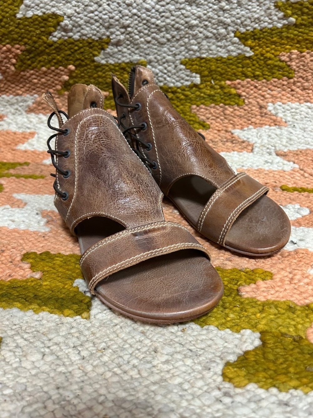 Bed|Stu Sandals, tan gladiator sandals, Size